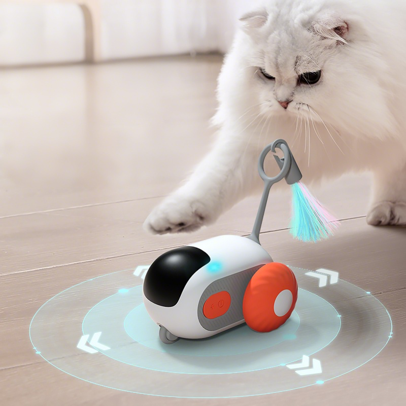 Cat Teasing Remote-Controlled Toy Car, USB Rechargeable