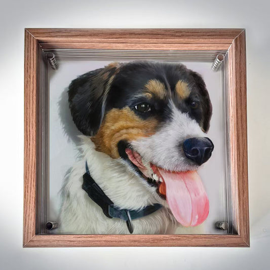 Custom 3D Glass On Painting Pets Painting