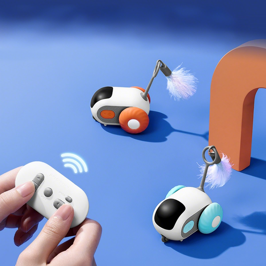 Cat Teasing Remote-Controlled Toy Car, USB Rechargeable